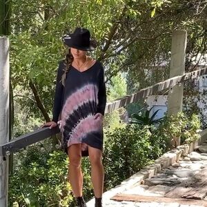 River & Sky California Astoria Tie Dye Long Sleeve Dress